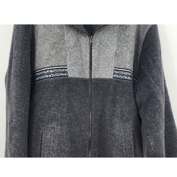 Simply Natural Design Alpaca Wool Blend Full Zip  Dark Grey XL - Picture 5 of 10